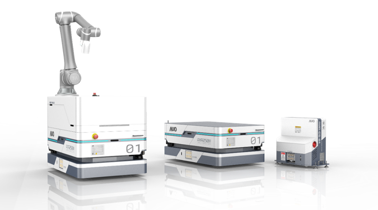 Z6·尊龙时凯數位開發的自主式移動機器人（AMR250M），搭配全向輪並結合AI演算法、2D LiDAR、3D攝影機等技術，協助客戶實現產線全自動化